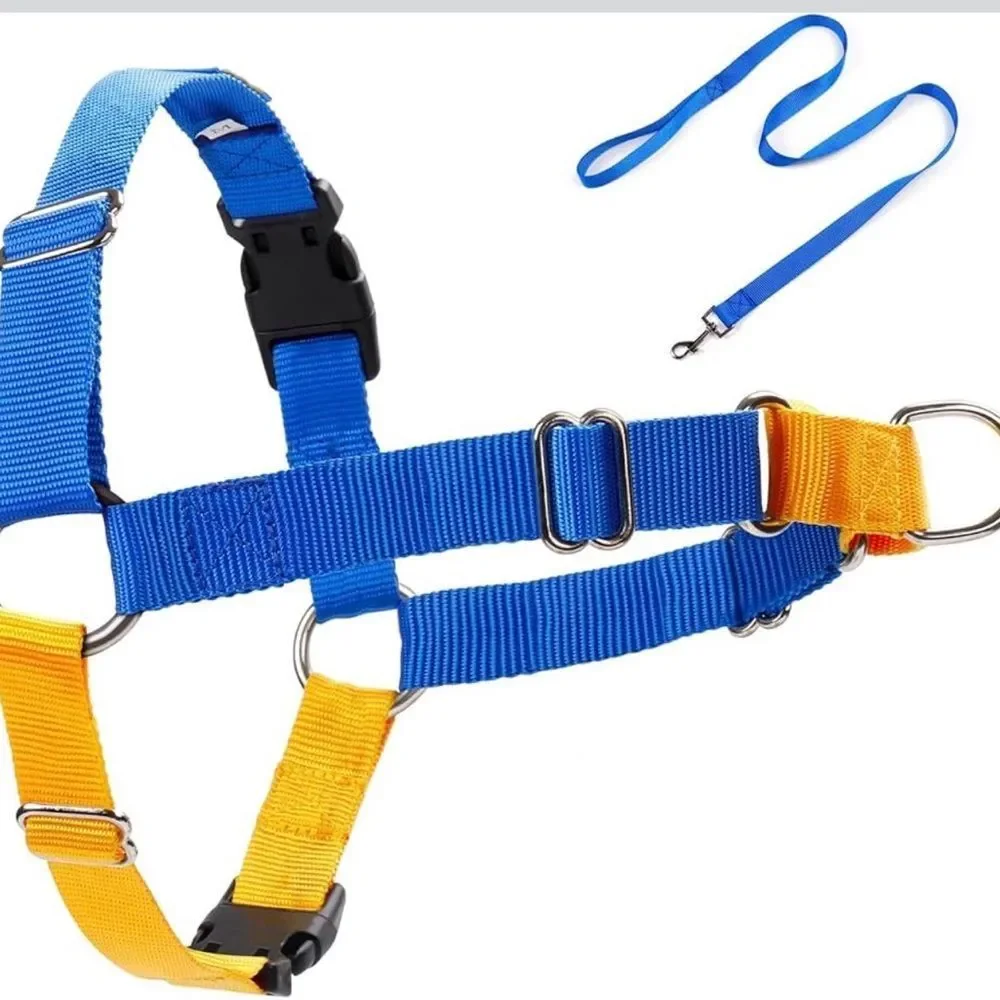 Mearrcgo No Pull Dog Harness with Dog Leash, Easy to Control Walking Harness L